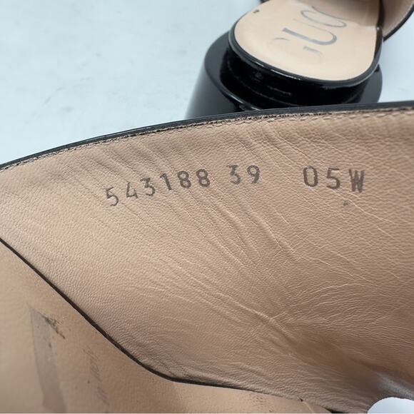 Gucci Patent Leather Lexi Horsebit Slide Sandals - Picture 11 of 12